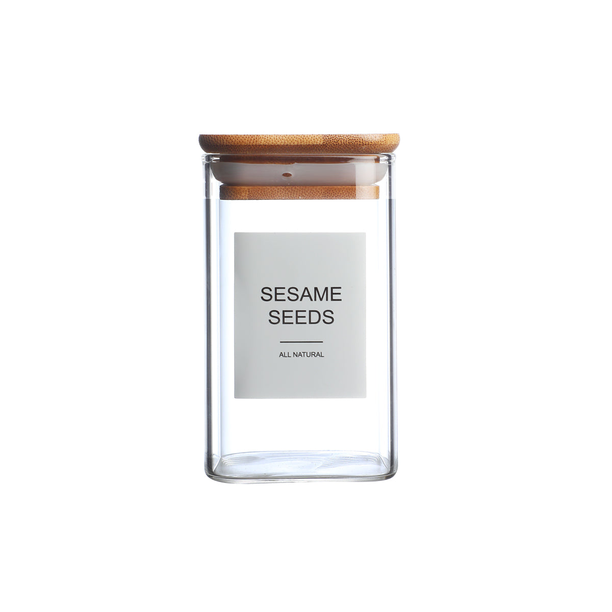 12PCS Square Glass Spice Jars With 72 Labels – Kitchen Seasoning Storage Set