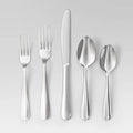 20‑Piece Teagan Flatware Set – Silver Stainless Steel Utensils (Service for 4)