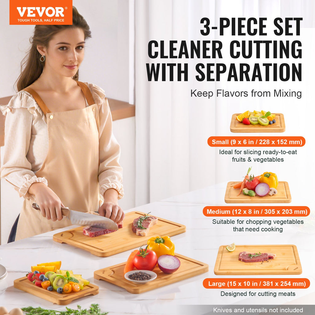 Bamboo Cutting Board – Premium Versatile Cut Board With Built‑In Handle