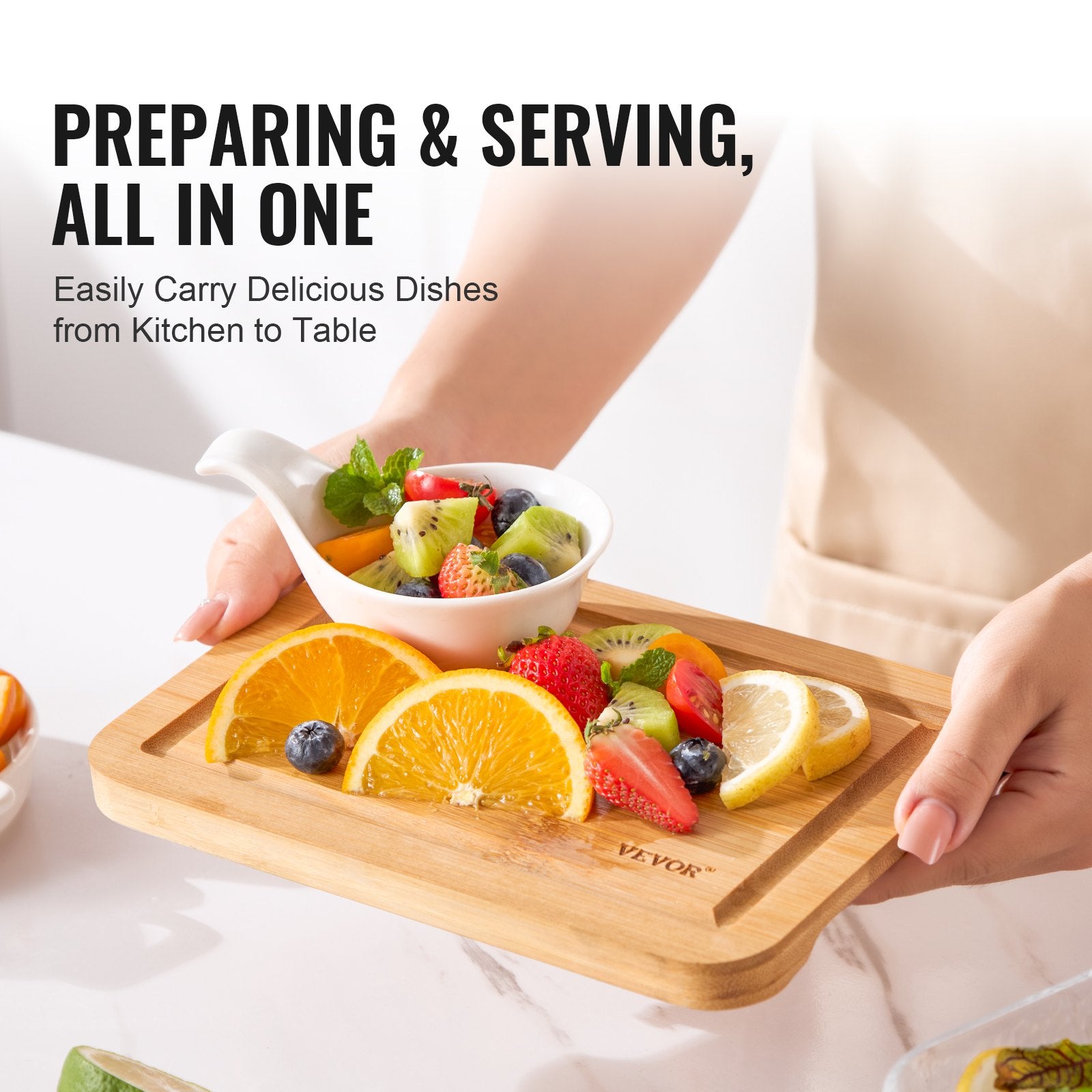 Bamboo Cutting Board – Premium Versatile Cut Board With Built‑In Handle