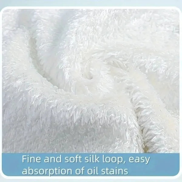 Bamboo Fiber Non‑Stick Kitchen Scouring Pads – Cleaning Cloth Set