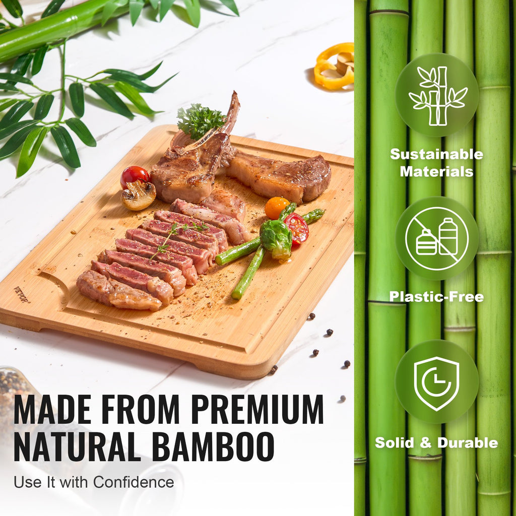Bamboo Cutting Board – Premium Versatile Cut Board With Built‑In Handle