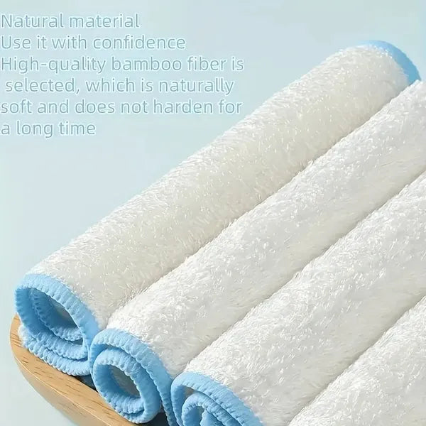 Bamboo Fiber Non‑Stick Kitchen Scouring Pads – Cleaning Cloth Set